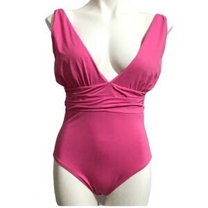 Melissa Odabash Panarea Flamingo Pink One Piece Swimsuit Size 12